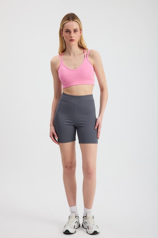 Pembe Arka Çapraz Büstiyer 3005