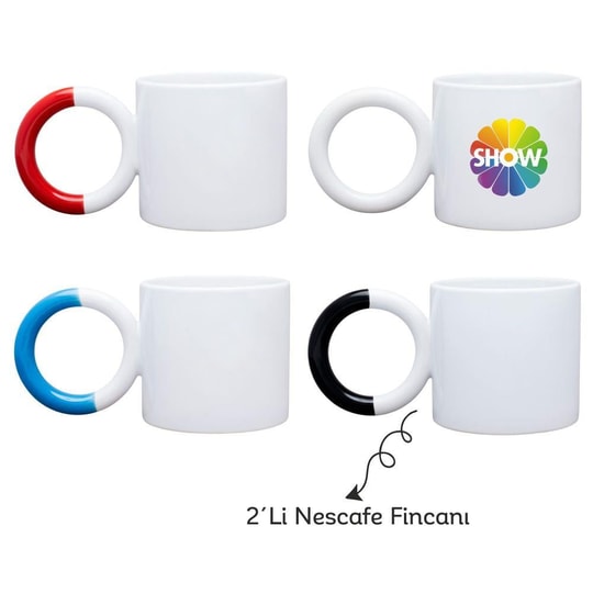 2 li Porselen Nescafe Fincanı