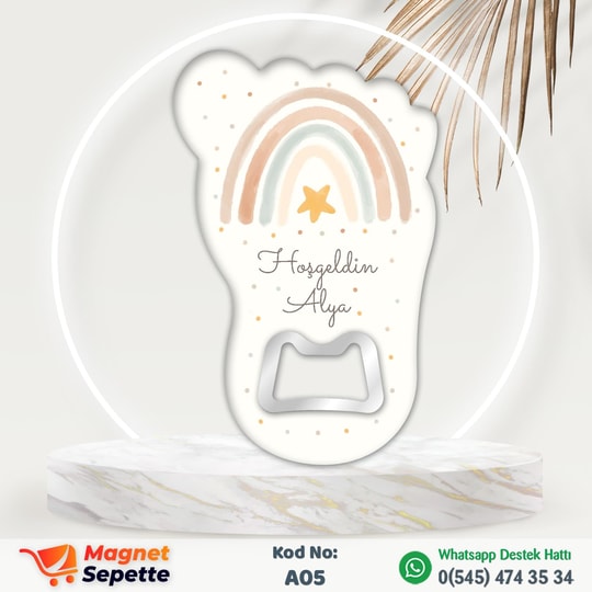 Gökkuşağı Temalı Ayak Magnet Açacak