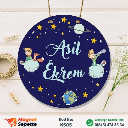 Küçük Prens Temalı Kapı Süsü