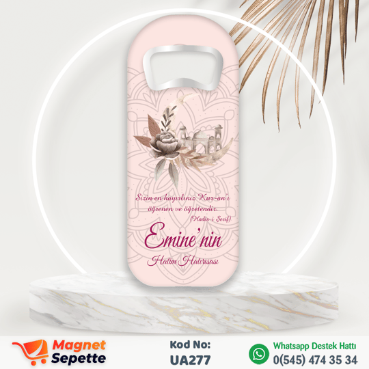 Motifli Uzun Hatim Hatırası Magnet