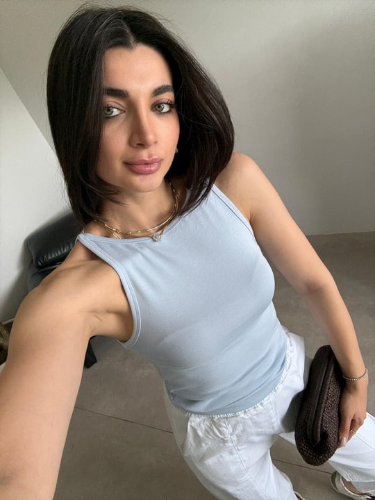 Bebe Mavisi Halter Yaka Yumuşacık Bluz (50cm)