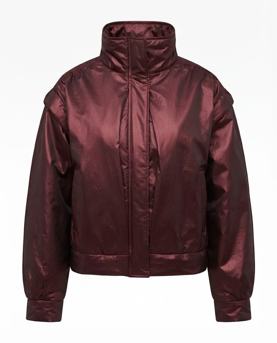 Bordo Aura Bomber Ceket