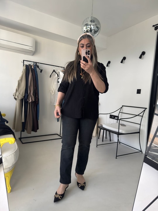 Füme Likralı Big Size Skinny Jean