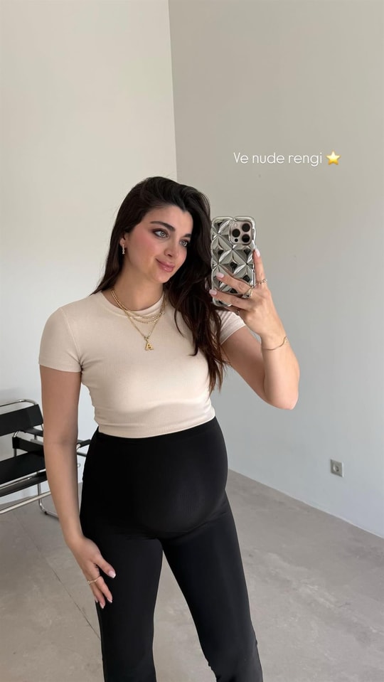 Nude Likralı Esnek Leo Crop Tişört