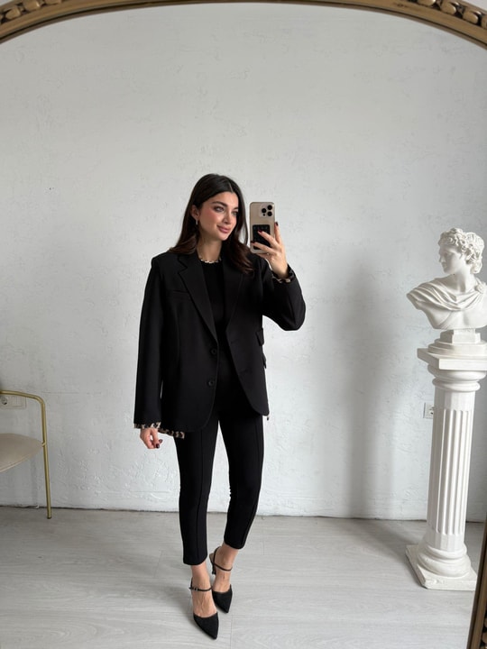 Siyah Biyeli Arvin Pantolon