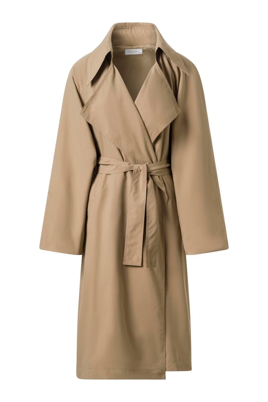 Camel Kuşaklı Mevsimlik İnce Trençkot CAMEL
