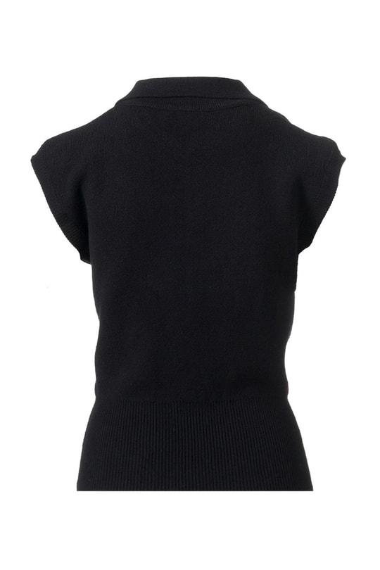 Polo Yaka Süveter Siyah