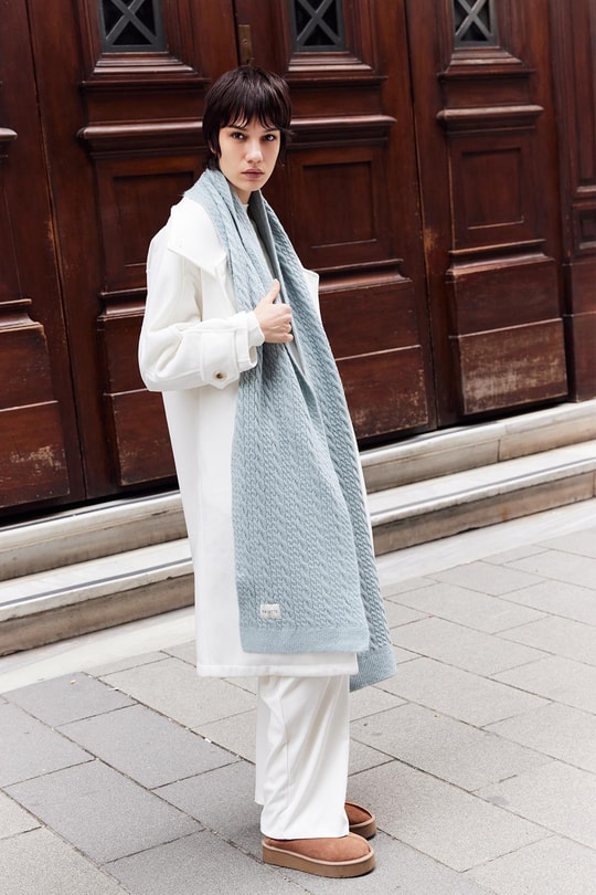 Saç Örgü Atkı Mint