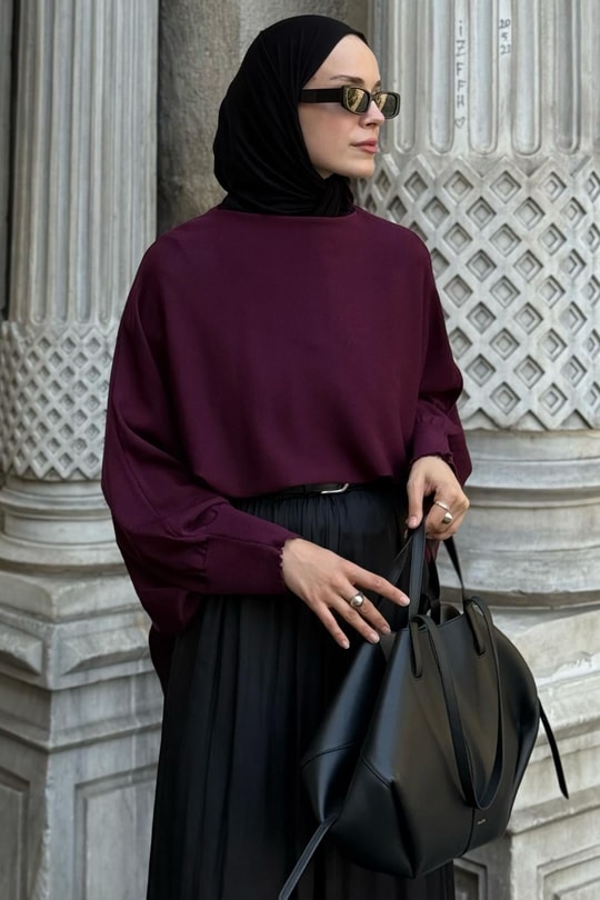 Elodie Sweater Plum Color