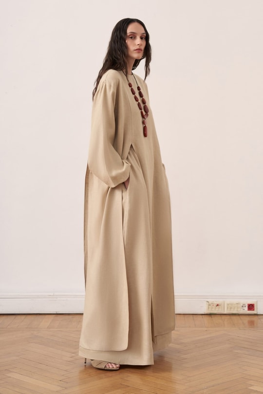 The Kheesa Linen Blouse Wheat Color