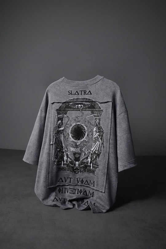 Erkek Gri İnveniam Patchli Oversize Yıkama Efektli Tshirt