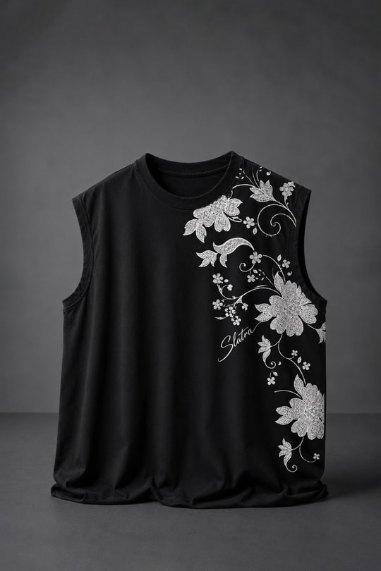 Erkek Siyah Ascend Sıfır Kol Oversize Atlet