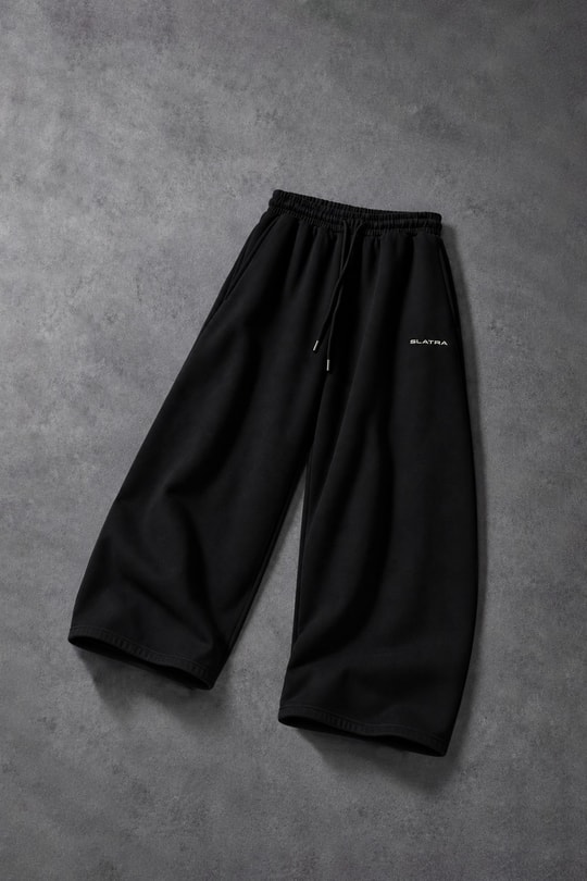 Erkek Siyah Basic Baggy Eşofman