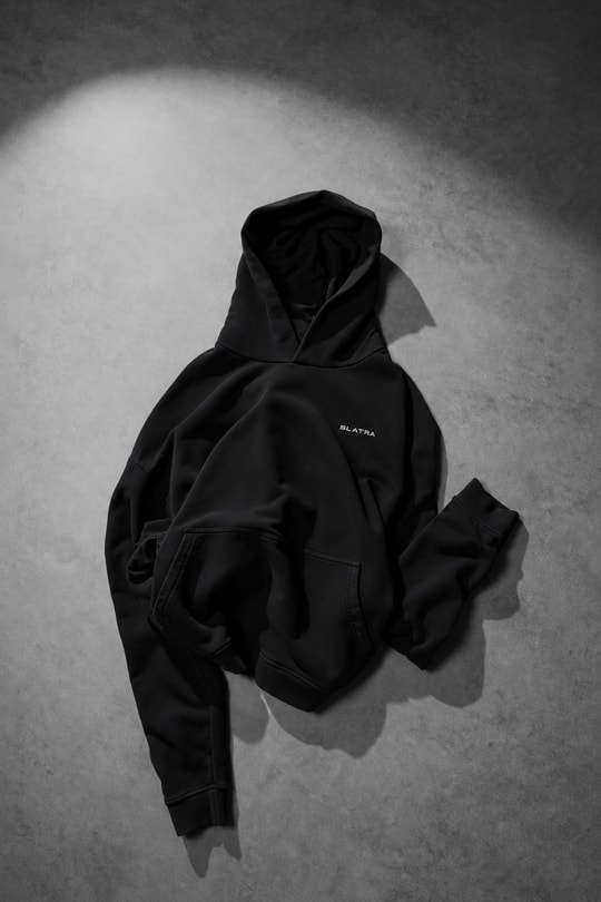 Erkek Siyah Basic Oversize Hoodie