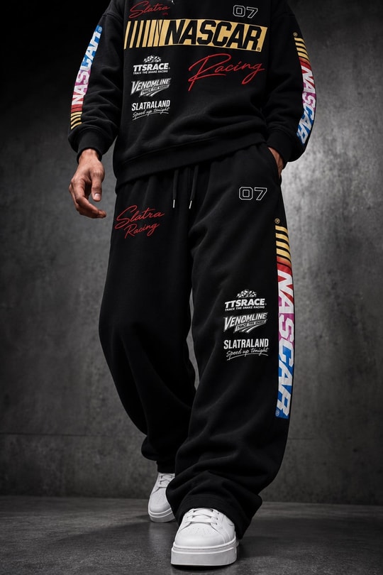 Erkek Siyah Venomline Baggy Eşofman
