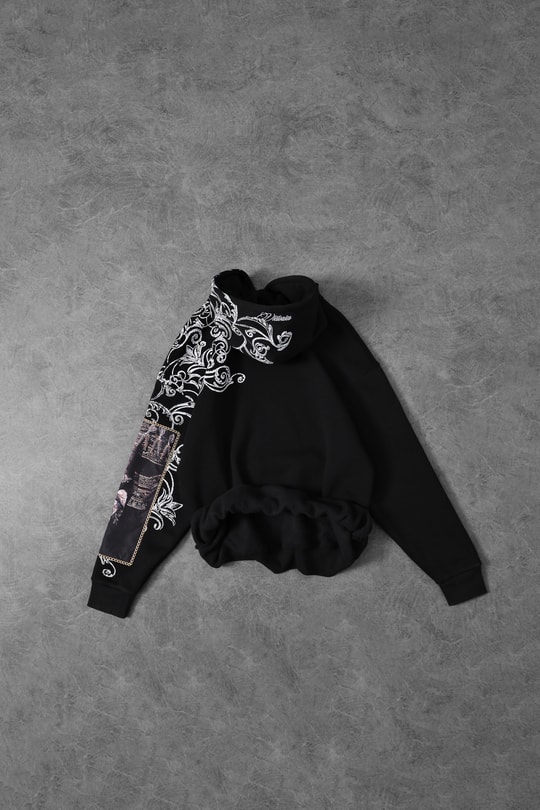 Erkek Siyah Victories Kol Patch Oversize Hoodie