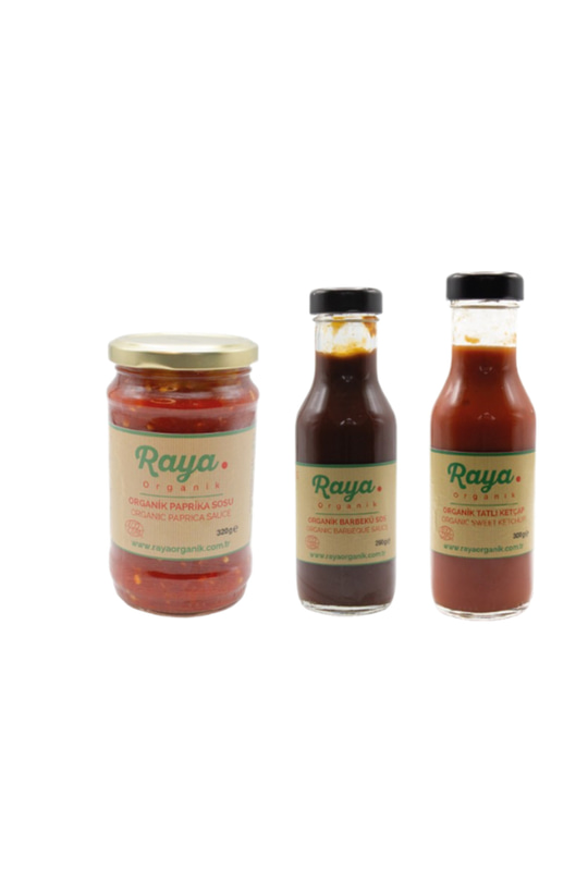 Organik Barbekü Sos 290 g Paprika Sos 320 g Tatlı Ketçap 300 g 3’lü Set