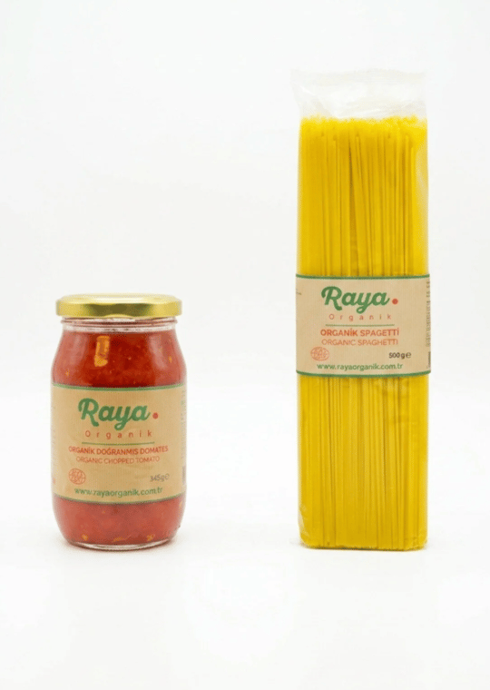 Organik Doğranmış Domates 345 g - Organik Spagetti 500 g