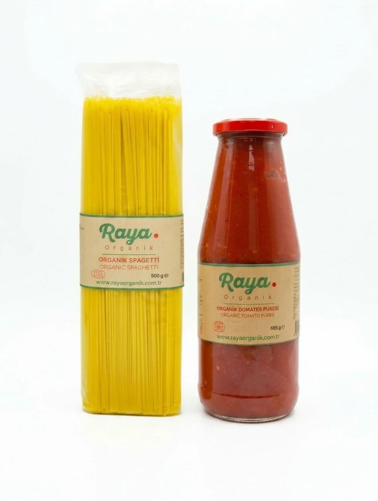 Organik Domates Püresi 685 g - Organik Spagetti 500 g