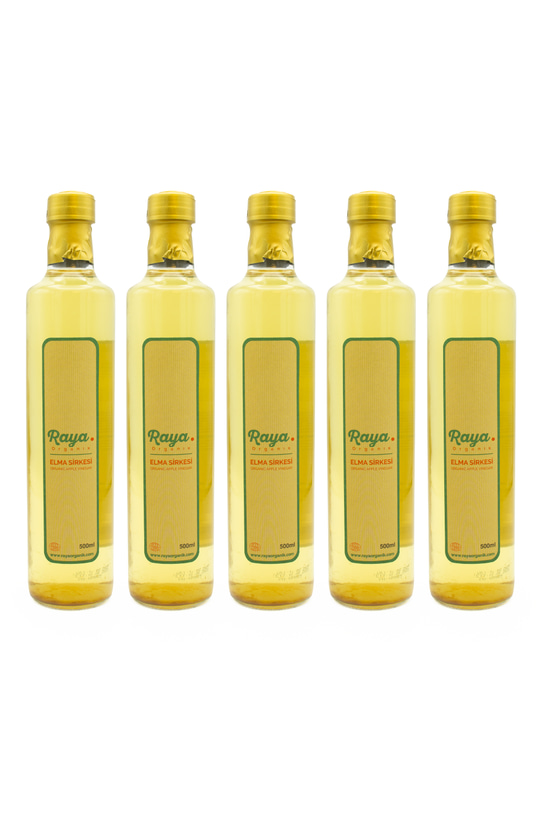Organik Elma Sirkesi 5'li Set (500 ml x 5)