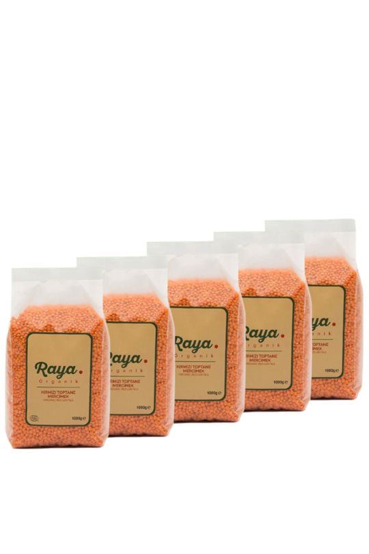 Organik Kırmızı Mercimek – 1 kg (5 Adet Paket)
