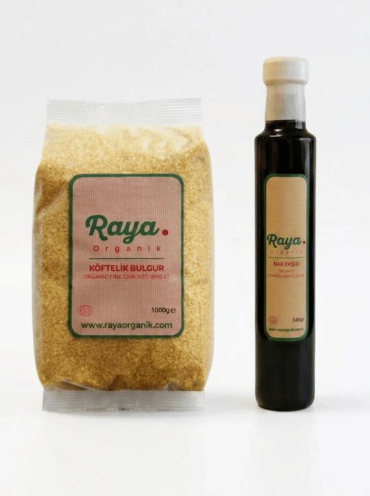 Organik Köftelik Bulgur 1 kg - Organik Nar Ekşisi 2li set