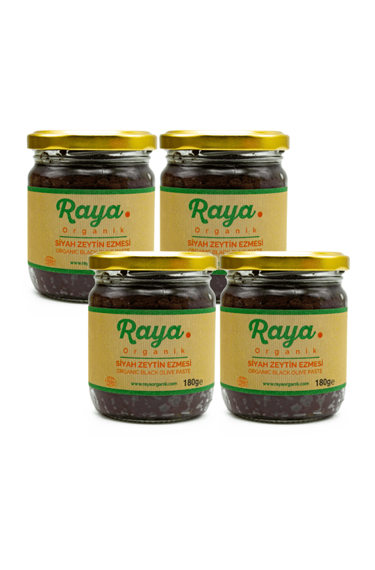 Organik Siyah Zeytin Ezmesi 4'lü Set 180 g x 4