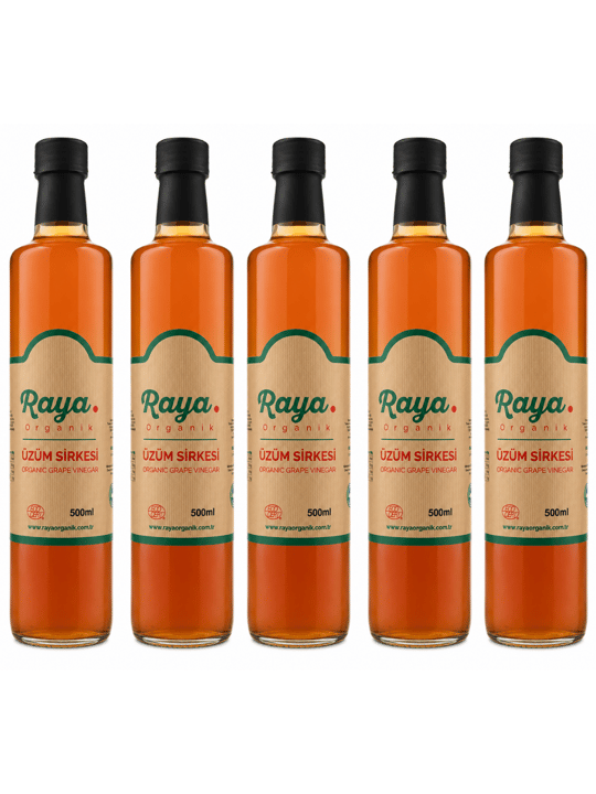 Organik Üzüm Sirkesi 500 ml 5'li Set (5 x 500)
