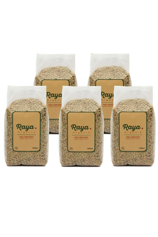 Organik Yeşil Mercimek – 1 kg (5 Adet Paket)