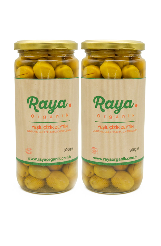 Organik Yeşil Zeytin 2'li Set (500 cc x 2)