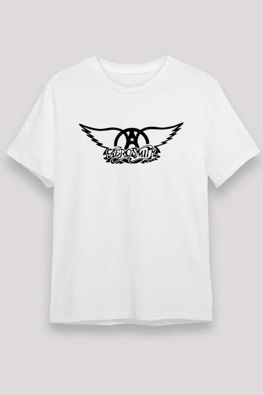  Aerosmith Beyaz Unisex Tişört T-Shirt - TişörtFabrikası