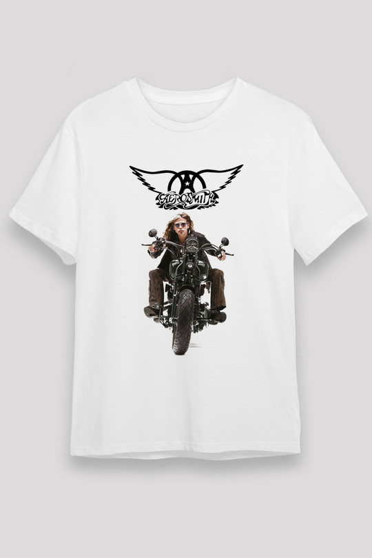  Aerosmith Beyaz Unisex Tişört T-Shirt - TişörtFabrikası