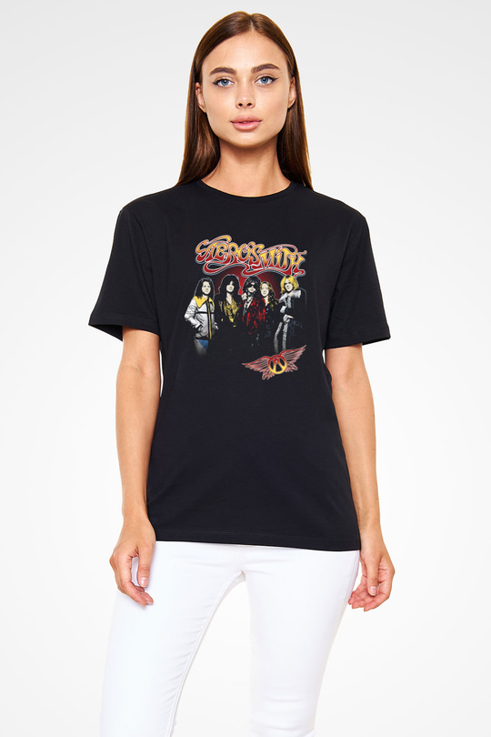  Aerosmith Siyah Unisex Tişört T-Shirt - TişörtFabrikası