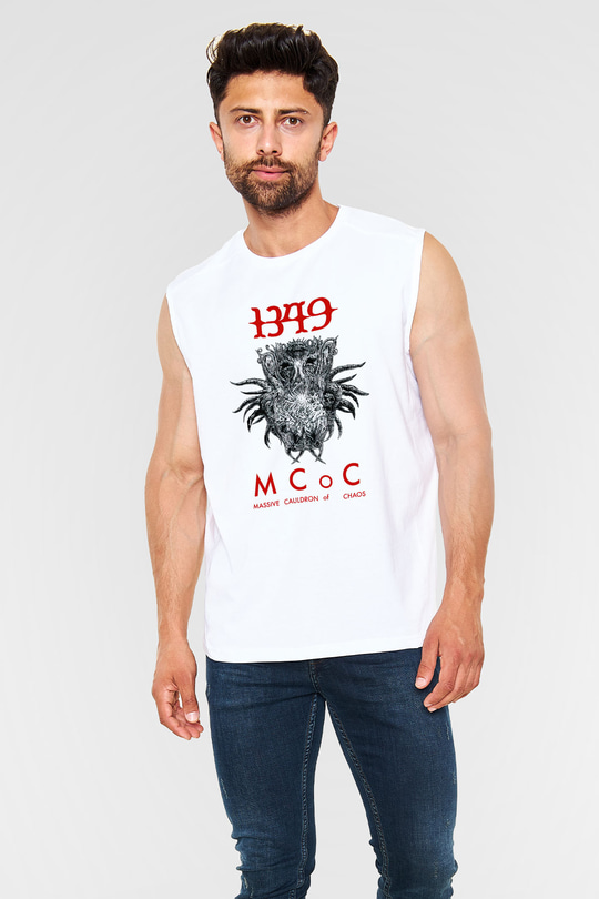 1349 Grubu Beyaz Unisex Kolsuz Tişört