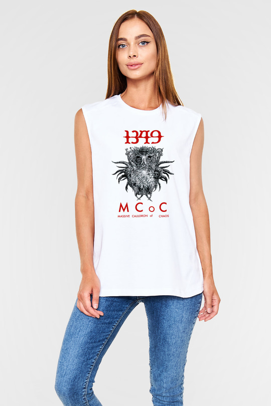 1349 Grubu Beyaz Unisex Kolsuz Tişört