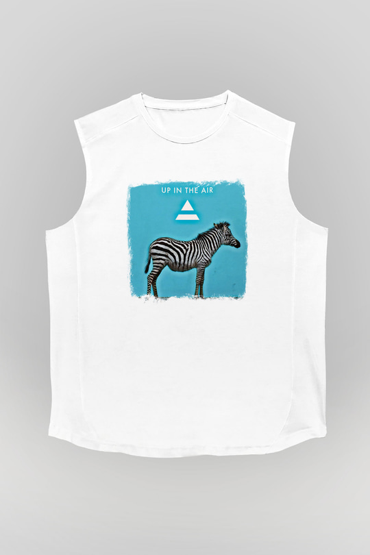 30 Seconds To Mars Baskılı Unisex Beyaz Kolsuz Tişört