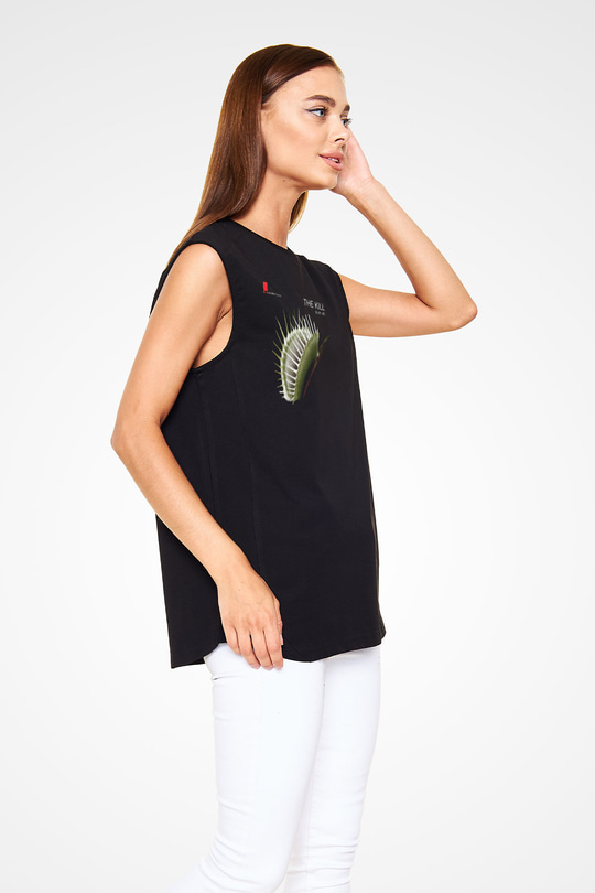 30 Seconds To Mars Baskılı Unisex Siyah Kolsuz Tişört