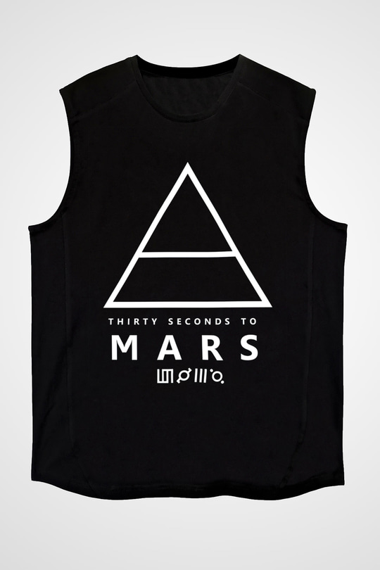 30 Seconds To Mars Siyah Unisex Kolsuz Tişört