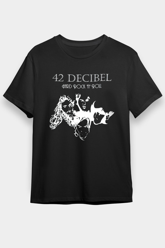 42 Decibel Siyah Unisex Tişört T-Shirt - TişörtFabrikası