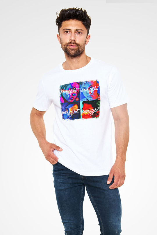 5 Seconds Of Summer Baskılı Unisex Beyaz Tişört