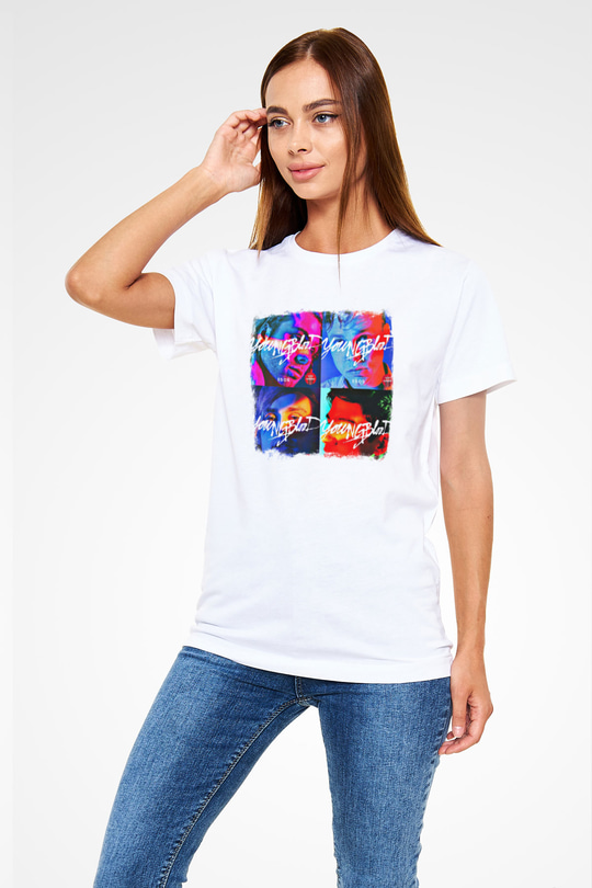 5 Seconds Of Summer Baskılı Unisex Beyaz Tişört