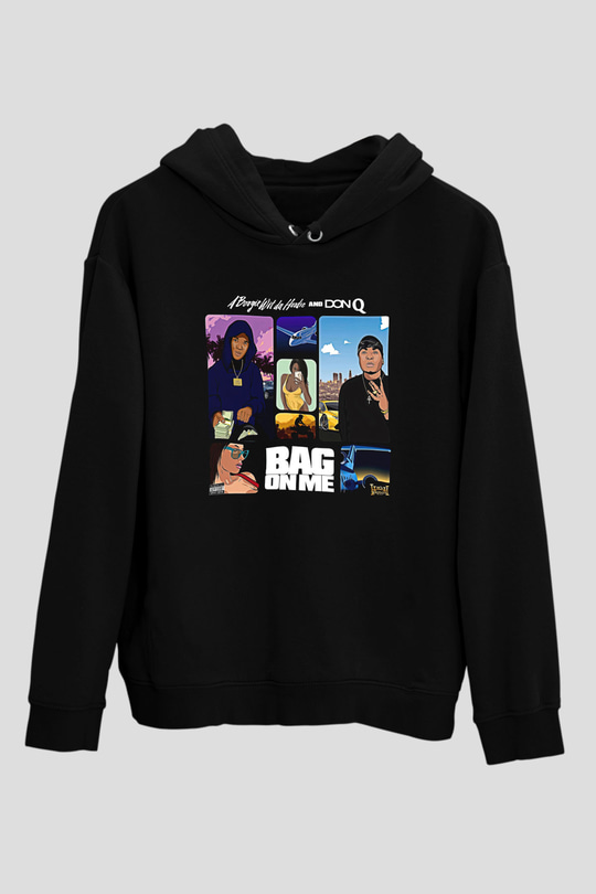 A Boosie Wit Da Hoodie Baskılı Unisex Siyah Hoodie