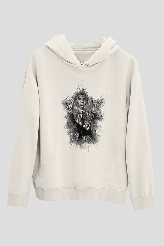 A Boosie Wit Da Kapüşonlu Sweatshirt Baskılı Beyaz Unisex Kapüşonlu Sweatshirt