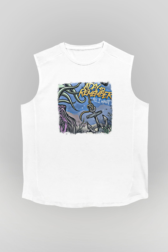 A Day to remember Baskılı Unisex Beyaz Kolsuz Tişört