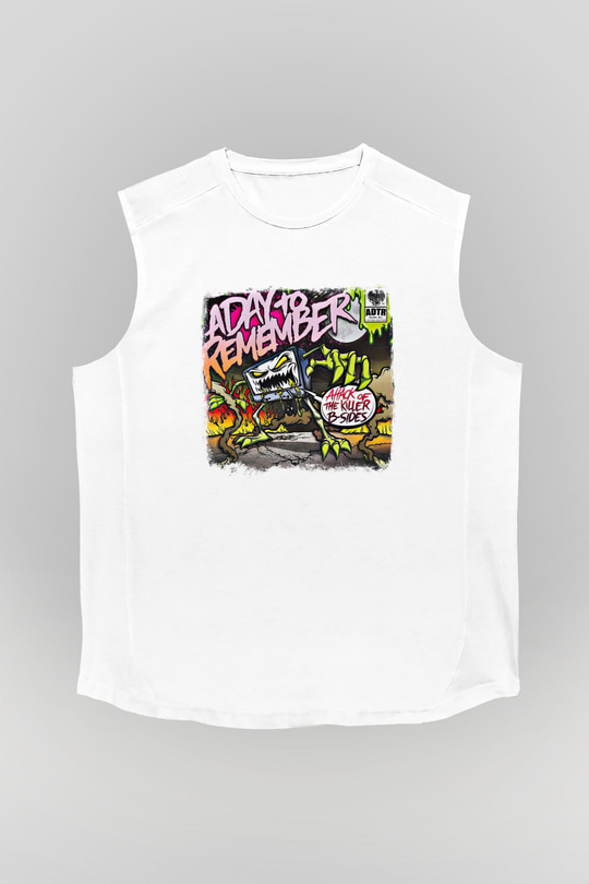 A Day to remember Baskılı Unisex Beyaz Kolsuz Tişört