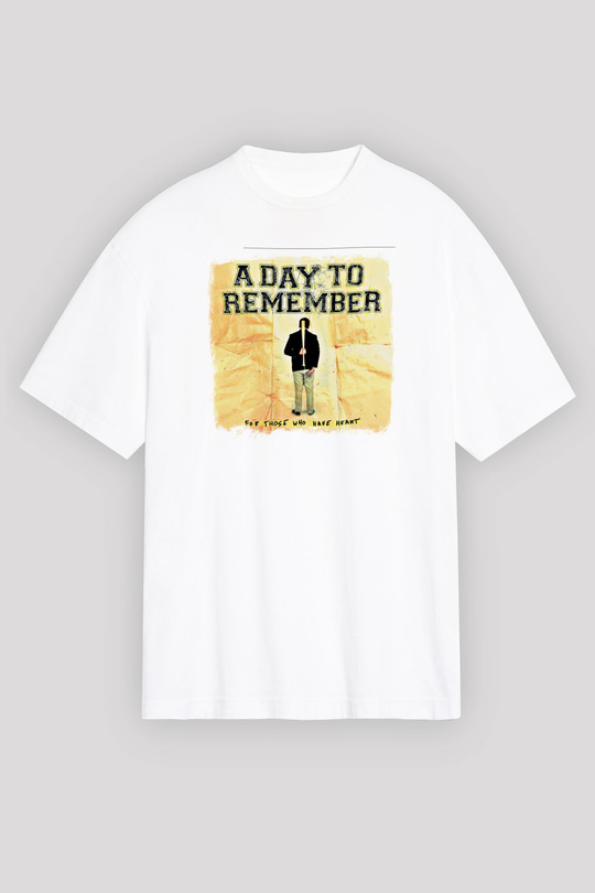 A Day to remember Baskılı Unisex Beyaz Oversize Tişört