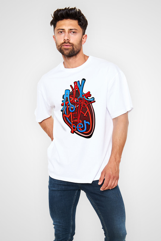 A Day to remember Baskılı Unisex Beyaz Oversize Tişört