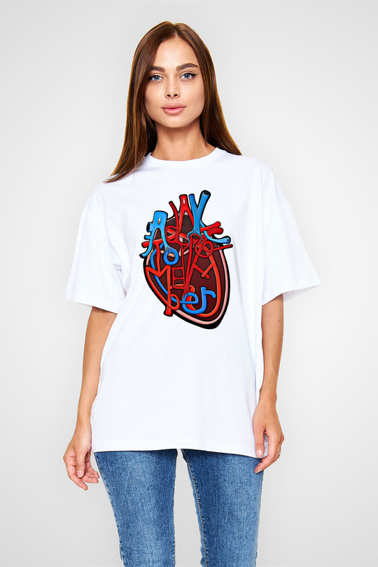 A Day to remember Baskılı Unisex Beyaz Oversize Tişört