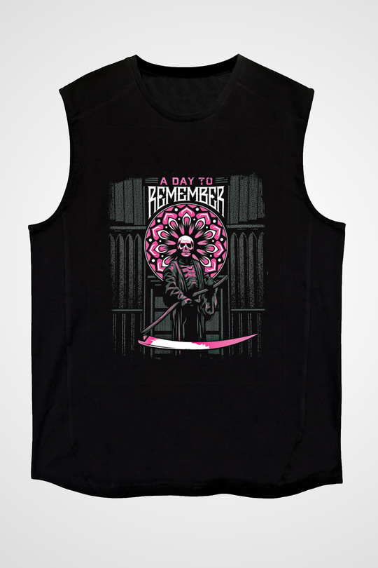 A Day to remember Baskılı Unisex Siyah Kolsuz Tişört